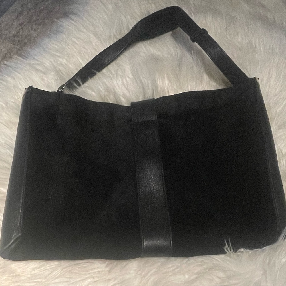 🔥Authentic Gucci Black on black shoulder bag suede and leather 001 4052 - Picture 5 of 16